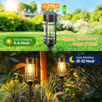 LETMY Solar Pathway Lights Outdoor, 4 Pack Solar Lights Outdoor Waterproof IP65, Bright Garden Light for Yard Walkway Driveway Landscape Garden Decor