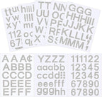 Outus 8 Sheets Vinyl Letter Stickers Self Adhesive Mailbox Numbers Alphabet Stickers Stick on Letters for Christmas Stockings Scrapbook Bulletin Board School Business(1 Inch,Glitter Silver)