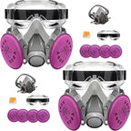 Respirator Mask with Filters, Reusable Half Face Respirator Mask for Asbestos, Resin, Fume, Dust, Welding, Painting