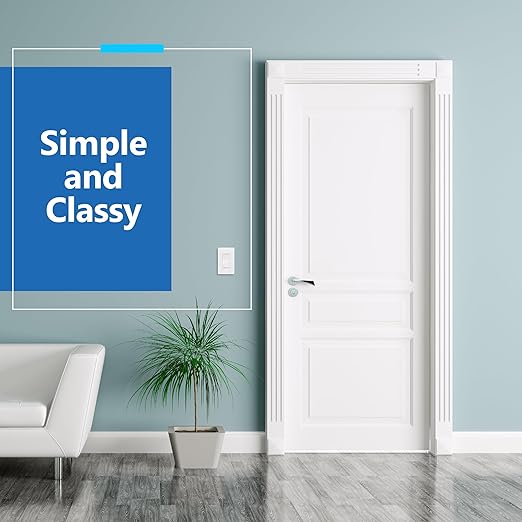 LIDER Matte White Minimalist Design Decorator Switch, Frameless Paddle Wall Light Switch, On/Off Rocker Switch, Single Pole, Residential Grade, UL Listed, 3 Wire, 15A 120-277VAC, 10 Pack