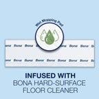 Bona Multi-Surface Floor Disposable Wet Cleaning Pads - 12-Pack - Residue-Free Floor Cleaning Solution for Stone, Tile, Laminate, and Vinyl Floors