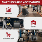 7 Drawers Rolling Tool Chest with Wheels, Rolling Tool Chest with Drawers, Portable Rolling Tool Boxes with Wheels, Tool Box Storage Cabinet with Locking System for Garage (Black, 7 Drawers)