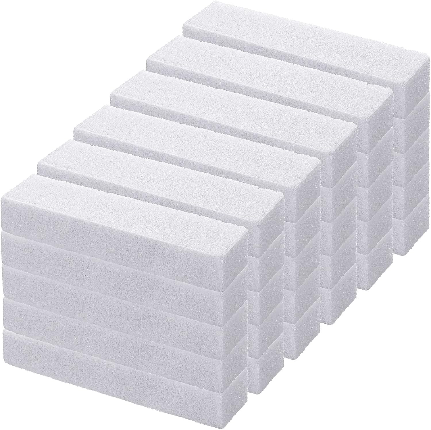 Norme 30 Pack Pumice Stones for Toilet Bowl Cleaning Scouring Pad Pumice Stick Cleaner for Cleaning Toilets, Bathtubs, Grills, Kitchen, Swimming Pools, Sinks, 5.9 x 1.4 x 0.9 Inch(White)