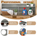 Royxen 2-Tier Washer Dryer Countertop,19.5"H Wood Washer and Dryer Topper with Shelf,Laundry Countertop Over Washer and Dryer, Universal Fit for Laundry Room Organization (Eucalyptus, 54"W X 27.5"D)