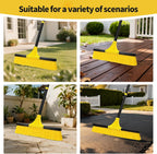 18”Push Broom Brush for Floor Cleaning with 60” Long Handle and Stiff Bristles, Heavy Duty Brush for Shop, Deck, Garage, Concrete,Indoor and Outdoor Broom