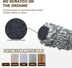 Self Wringing Mop Floor Cleaning, Easy Squeeze Twist Mop, Heavy Duty Wet Mops for Cleaning Hardwood Tile Vinyl Laminate Floors (Gray- 2 Head)