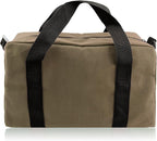 Small Tool Bag,Close Top Wide Mouth Tool Organizer Bag,Large Capacity Tool Bags for Men,Canvas Tool Storage Bag for Storage Handbag for Screwdrivers,Wrench,Pliers Hand Tools (Khaki, 14 Inch)