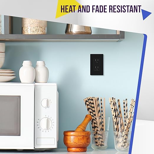 ENERLITES 40 Pack Matte Black Decorator Receptacle, Standard Electrical Wall Outlet, 15A 125V, Self-Grounding, 2-Pole, 3-Wire, 5-15R, UL Listed, 61502-TR-MBK, Tamper Resistant