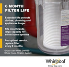 Whirlpool 10" x 4.5" Whole House Large Capacity Sediment Filter WHKF-GD25BB, NSF Certified 25 Micron Filtration, 6-Month Life, Replacement Cartridge Fits Most Home Standard Filter Housings