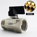 YOO.MEE Shut-Off Brass Ball Valve 1/2'' Standard Connections with Polished Chrome Finish