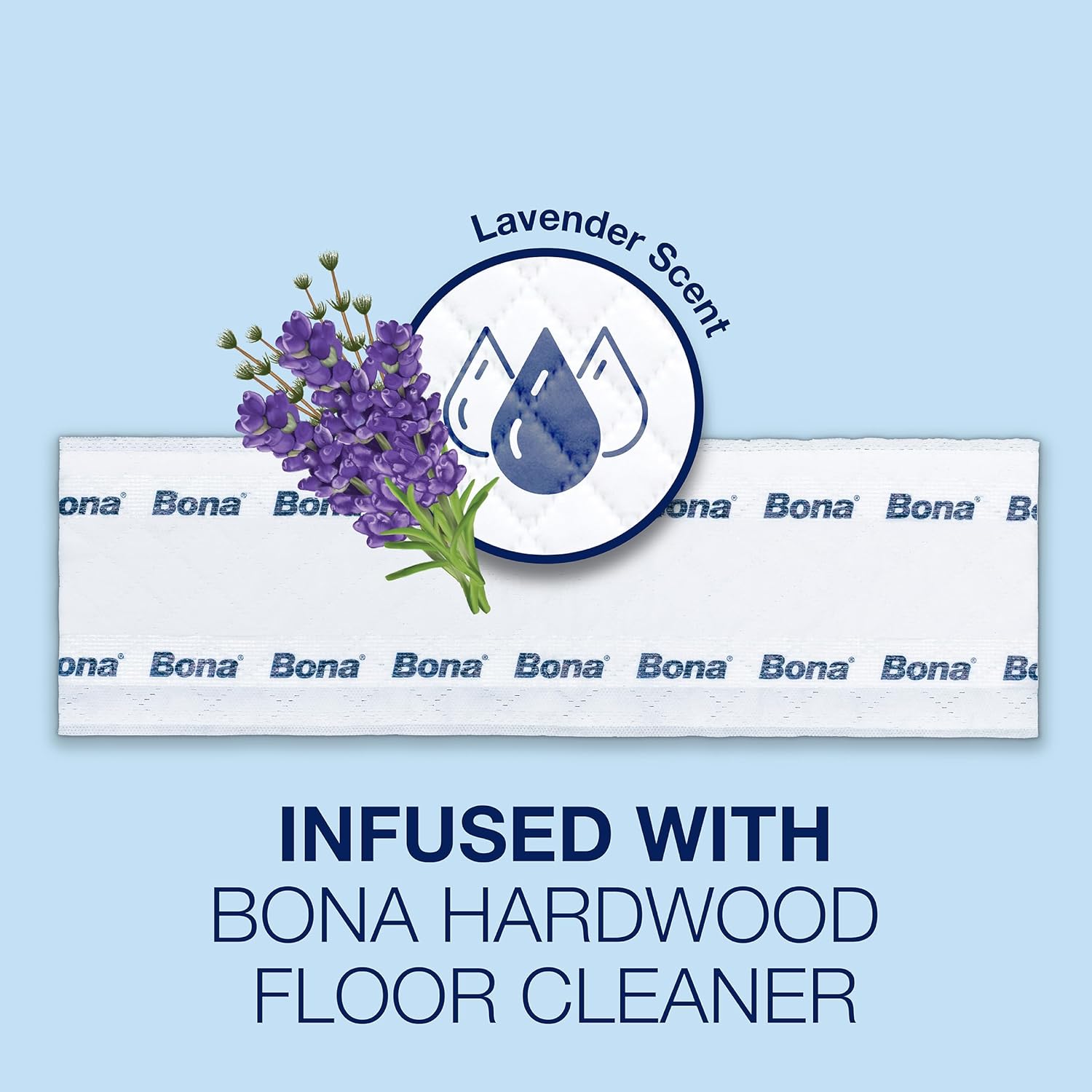 Bona® Disposable Wet Cleaning Pads for Hardwood Floors, Lavender Scent (Pack of 2)
