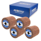 4" Burnishing Wheel 4 Pack, Wire Drawing on Metal, 100x100mm, Coarse Grit 80, Polishing & Satin Finishing