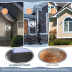 LED Porch Lights 12W 6500K Outdoor Wall Lighting Double-Layer Cover Aluminum Exterior Light Fixture IP65 Waterproof for Patio Stairway Garage Bedroom