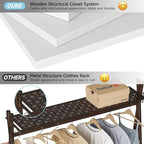 8FT Closet System, 96'' Closet Organizer System with 3 Hanging Rods, Wall Mount Bedroom Wardrobe with 3 Drawers Walk-in Closet, Adjustable Cloth Garment Rack from 5 to 8FT (Cut to Fit), White