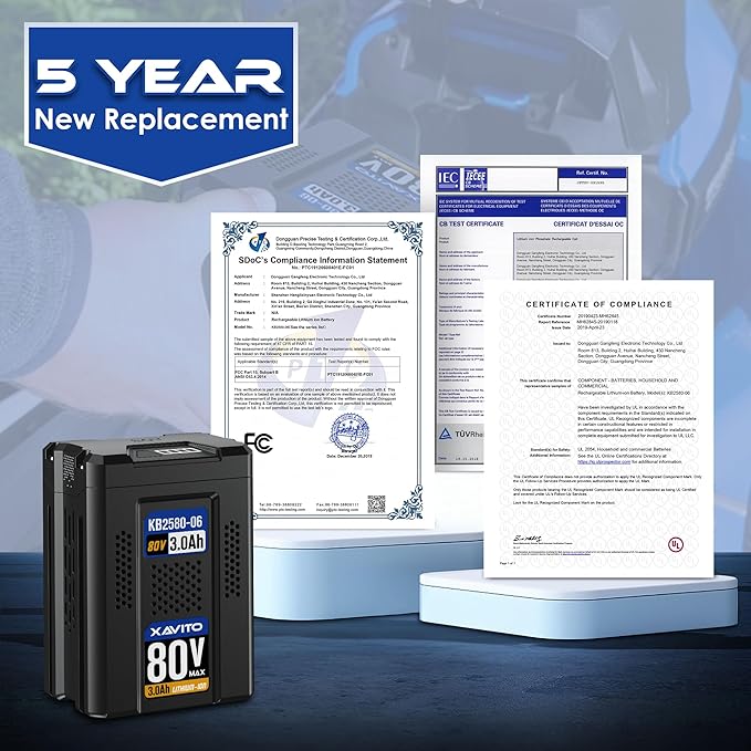 XAVITO Replacement for Kobalt 80V Battery 3000mAh, Compatible with Kobalt 80V Cordless Power Tool, New Upgraded 3X Longer Runtime, Replace for KB2580-06 KB480-06 KB580-06 Battery