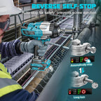 3/4" Cordless Impact Wrench Compatible with Makita 18V Battery: 1850FT-LBS(2500N.m) High Torque Impact Driver, Auto-Stop Reverse, 4-Speed Heavy Duty Impact for Car/Truck/Mower(Bare Tool)