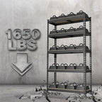 WORKPRO 5-Tier Steel Shelving Unit-Black, 27-2/5”W x 11-7/10”D x 60”H, Adjustable Storage Rack, Heavy Duty Shelf with MDF Board, 1650 lbs Load Capacity (Total) for Garage, Basement, Kitchen