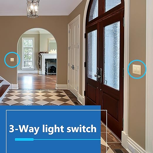 LIDER Minimalist Design Matte Finish Lighted Decorator Switch with Screwless Wall Plate, Frameless Paddle Light Switch with Locator Light, 3-Way, Grounding Screw, 15A 125V, UL Listed, Gold