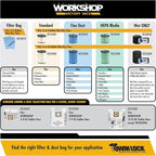 WORKSHOP Wet/Dry Vacs Shop Vacuum WS1600VA 16-Gallon 6.5 Peak HP Heavy-Duty Wet Dry Vacuum Cleaner with Filter, Hose, and Attachments for Home Projects & Renovations