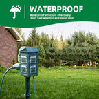 Flexora Outdoor Power Strip with 24-Hour Mechanical Timer, 25 FT Extension Cord Waterproof, 6 Grounded Outlets for Outdoor Christmas Decorations, ETL Listed (25 FT)