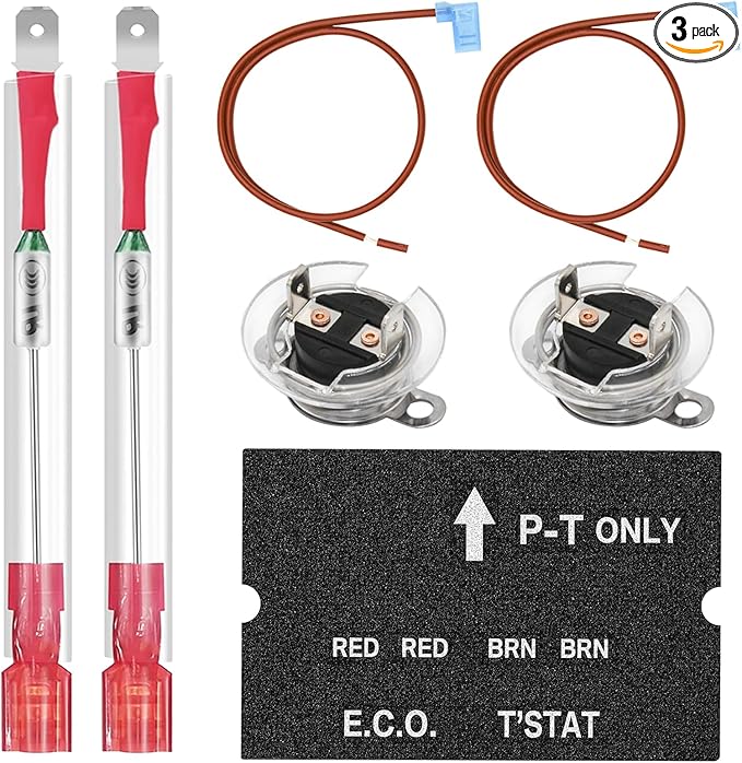 RV Water Heater Thermal Cutoff Kit with ECO Thermostat Assembly Kit, Replacement Part for Atwood 91447 93866 RV Camper Water Heater Tank Repair