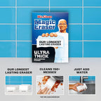 Mr. Clean Magic Eraser Ultra Thick Multi Purpose Cleaner, Bathroom Cleaning Supplies, Magic Eraser Sponge Multi Surface Cleaner, 5ct