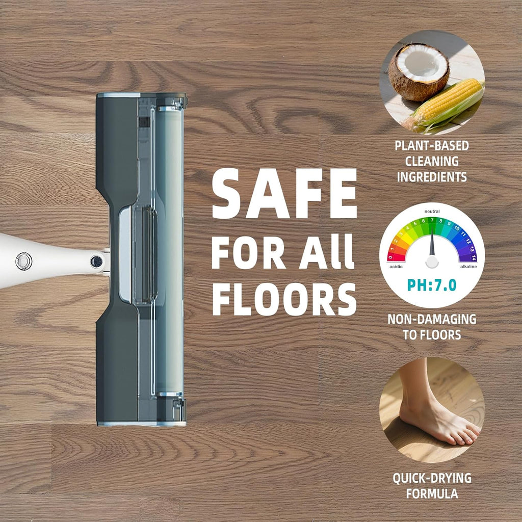 100X Concentrated Floor Cleaner Solution - Plant-Based, Pet-Safe Formula for Hardwood, Tile, Laminate, Vinyl & Bamboo - Pre-Measured Bottle for Perfect Dilution with All Robot Mops