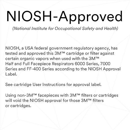 3M P100 Respirator Cartridge/Filter 60926, 1 Pair, NIOSH, Helps Protect Against Organic Vapors, Acid Gases, Ammonia Methylamine, Formaldehyde and Particulates