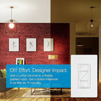 Lutron Caseta Original Smart Dimmer Switch (Lutron Smart Hub Required), for LED Lights, 150 Watt, Single-Pole/3-Way, No Neutral Required, PD-6WCL-WH, White, 12 Pack