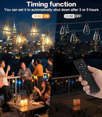 Tenmiro 200FT LED Outdoor String Lights with Remote, 74+2 Shatterproof Bulbs Dimmable Timing 3 Light Modes Outside Patio Lights for Backyard Porch Deck Garden Balcony Pool party Hanging Lighting Decor