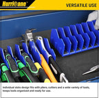 HURRICANE Plier Organizer Rack, 10-Slot Pliers Cutters Rack with Non-Slip Rubber Base, Tool Organizer, Tool Drawer Toolbox torage, Blue, Extendable Design, Fit 3” H, 1 Pack