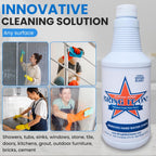 Bring It On Cleaner Hard Water Stain Remover for Glass, Soap Scum remover for Shower glass, Fiberglass, Windows, Tile and Grout Cleaner, Water Spot Remover for Glass Includes Scrubbing Drill Pads