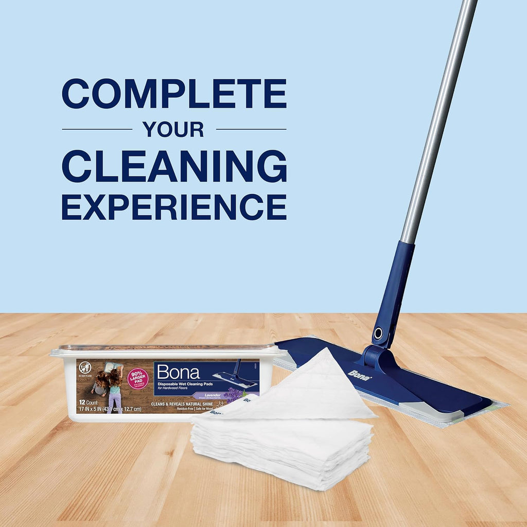 Bona® Disposable Wet Cleaning Pads for Hardwood Floors, Lavender Scent (Pack of 2)
