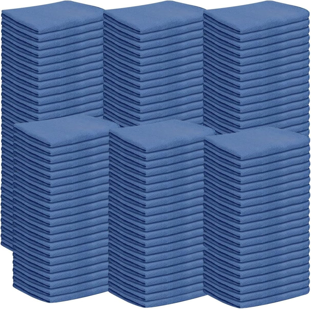 REED & PICK Cotton Shop Towels Blue – (Pack of 150) Size 14x14 Inches Cleaning Rags – Absorbent Shop Rags and Multipurpose Cleaning Towels for Automobiles, Industries, Garage and Homes