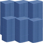 REED & PICK Cotton Shop Towels Blue – (Pack of 150) Size 14x14 Inches Cleaning Rags – Absorbent Shop Rags and Multipurpose Cleaning Towels for Automobiles, Industries, Garage and Homes