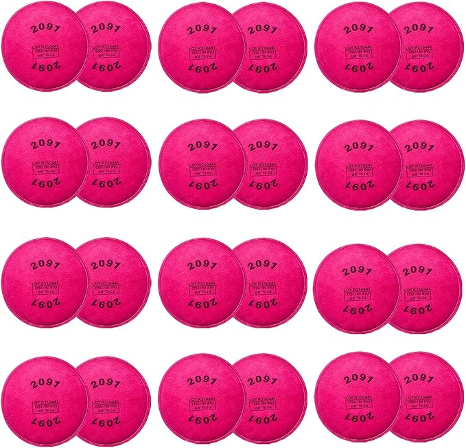 12Pack 2091 Filters for Respirator, Compatible with 2091 Filter,Installed on Filter Retainer Replacement for 6000 6200 6800 7000 FF-402