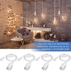 10 Pack Hanging Light Cord Pendant Light Cord with Switch Light Socket Extension Light Bulb Socket Cable Lamp Kit for E26 E27 Lamp Socket Lantern (White,6 Feet)