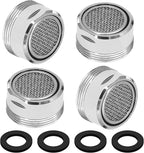 Litoexpe 51/64 Inch Faucet Aerator 4 PCS, Kitchen Sink Aerator Replacement Parts, Sink Faucet Male Thread Faucet Filter with Brass Shell and Gasket for Bathroom