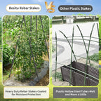 Rebar Stakes 36 inches 16-Pack Concrete Form Stakes Straight 3/8" Diameter Rebar Ground Metal Stakes for Landscaping, Securing Fence, Garden Plants Support, Survey Markers and Securing Trees