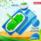 VanDuck Reusable Pet Heavy Duty Mop Pads Compatible with Swiffer Sweeper (2-Pack) - Washable Microfiber Mop Pads for Wet & Dry Use - All Purpose Floor Mopping and Cleaning Product