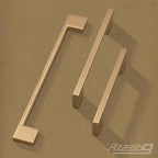 Alzassbg 6 Pack Champagne Copper Cabinet Handles, 12-1/2 Inch(320mm) Hole Centers Arch Modern Cabinet Pulls Kitchen Cabinets Hardware for Cabinets and Drawers AL3503SCG