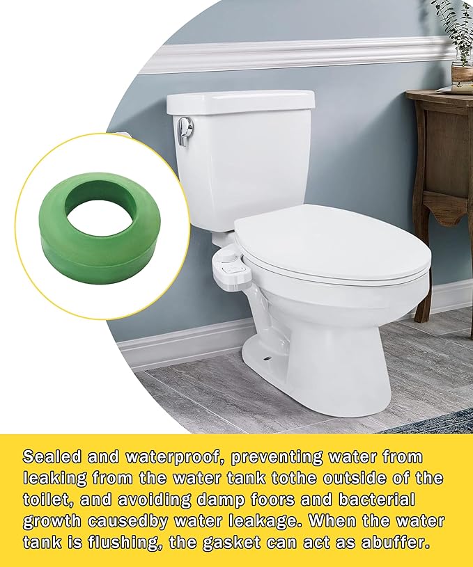 2Pcs 99-591 Toilet Tank to Bowl Replacement Gasket Compatible with Gerber toilet, ultra flush 28-380/384/385/790 tank,21-752 and 21-372 Bowl and others Replace 99-582 99-537