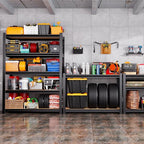 Garage Shelving,3 Tier Garage Storage Shelves,Adjustable Heavy Duty Metal Shelving Units and Storage Large Rack,Utility Steel Shelf For Shop Warehouse Industrial Pantry Basement Organizers 33"x35"x16"