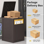 Package Delivery Box for Porch with Sign,48 Gallon Outdoor Storage with Lockable Secure, Large Double Wall Resin Outdoor Package Delivery and Waterproof