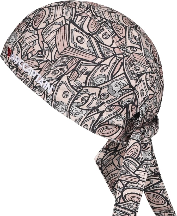 ARCCAPTAIN 2PC Welding Doo Rag, Welding Cap, Protective Welders Cap, Welding Hats for Men, Fireproof Cotton and Durable for Safety, Dollar, M Size