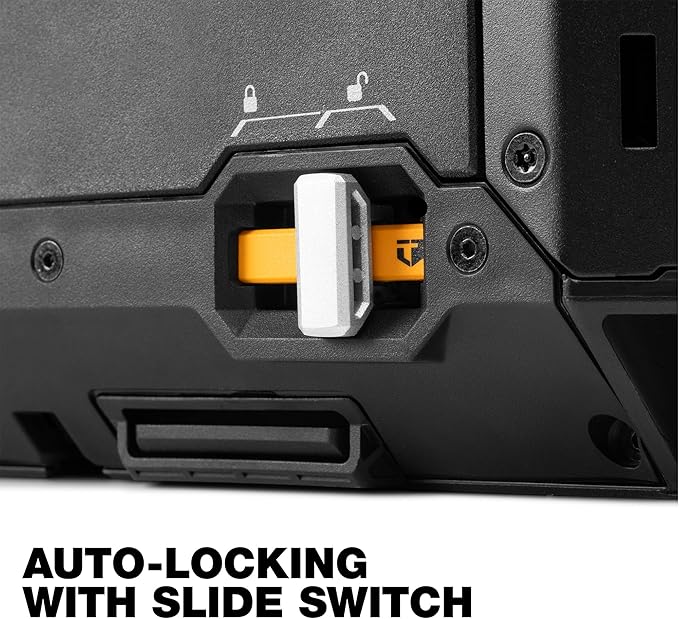 ToughBuilt StackTech 1 Drawer Tool Box, Heavy-Duty Portable Tools Chest, 50 lb Capacity - Stackable Toolbox Storage Organizer with 8 Dividers, Auto-Latching Drawers and Accessory Rails