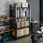 3000LBS Heavy Duty Storage Shelves,63''H Metal Garage Shelving, 4-Tier Adjustable Garage Organization Shelving Units, Industrial Shelving for Warehouse,Workshop- Classic Black