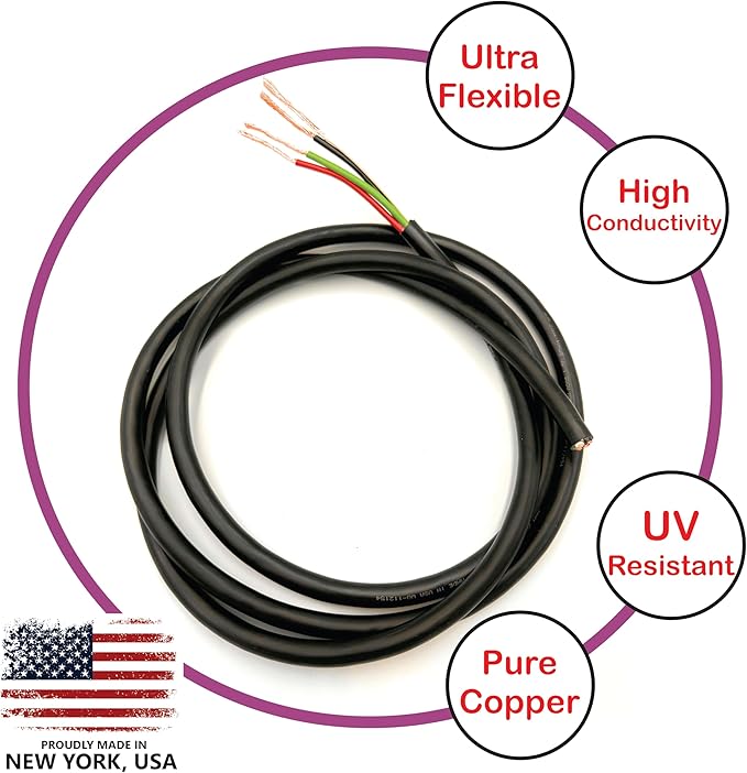 NATIONAL Wire & Cable – 20 AWG 4-Conductor Premium Copper Wire, 1000 ft, Stranded | Made in USA, Flexible Jacket | Electronics, Controls, DIY Wiring, Indoor and Outdoor Use