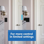 LIDER Minimalist Design Matte Finish Lighted Triple Switch, Combination Frameless Decorator Switch with Locator Light, Ground Terminal, Single Pole, 15A 120-277V, UL Listed, LCS3-1P-BK, Black