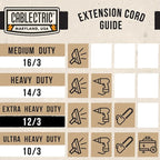 Heavy Duty Extension Cord 100 Ft, 12 Gauge Long Outdoor Extension Cord with 3 Prongs, SJTW Weatherproof Black 12/3, 15 AMP, Great for Major Appliances - Lighted Ends